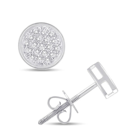 Diamond Round Earrings