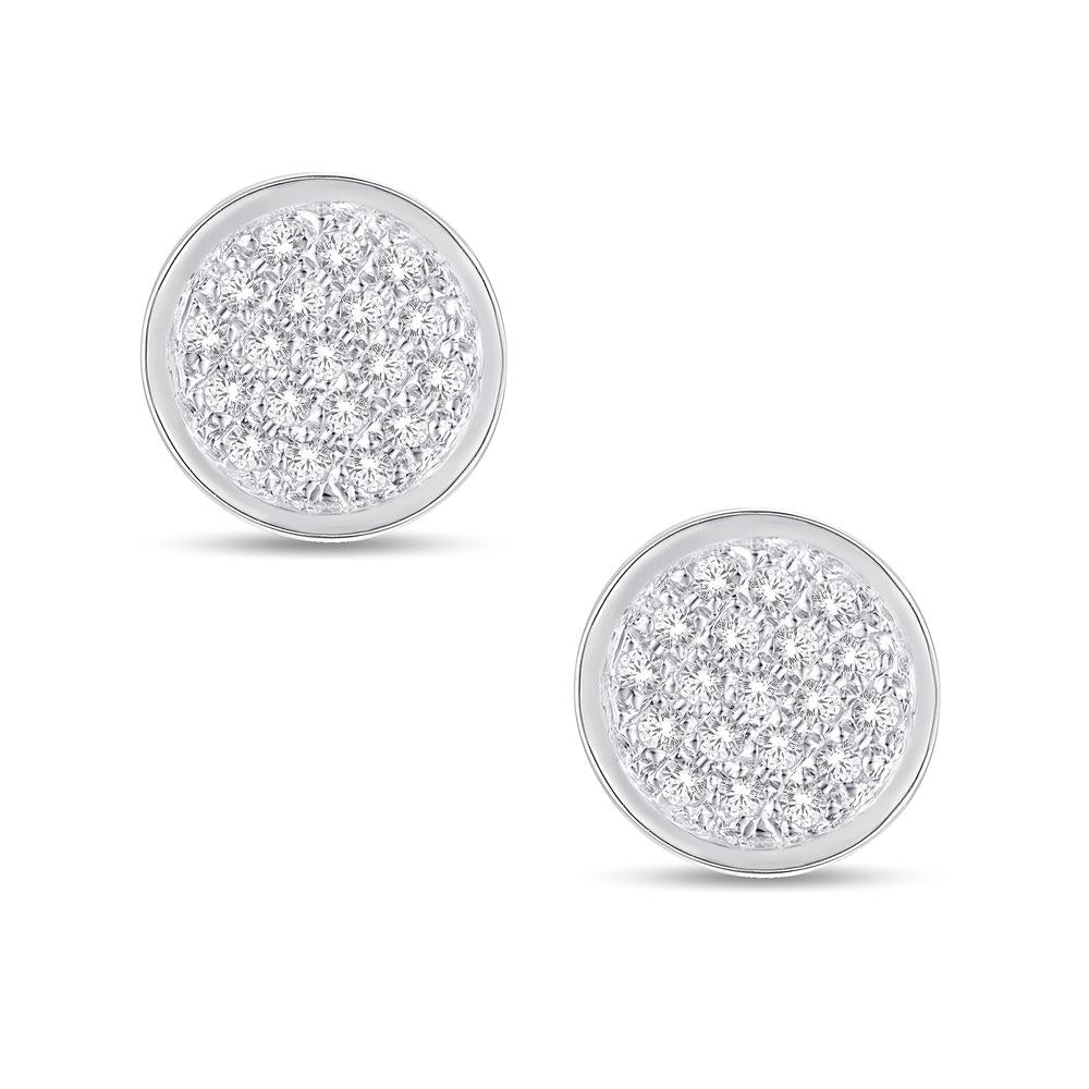 Diamond Round Earrings