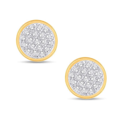 Diamond Round Earrings
