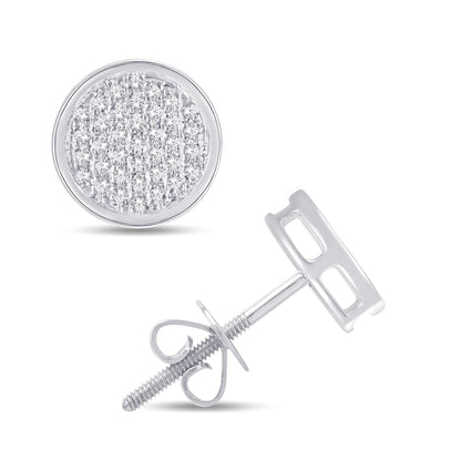 Diamond Round Earrings