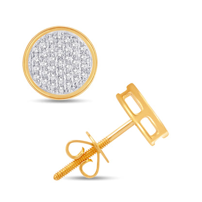 Diamond Round Earrings