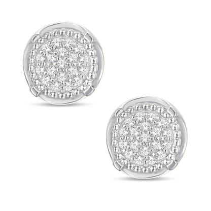 Diamond Round Earrings