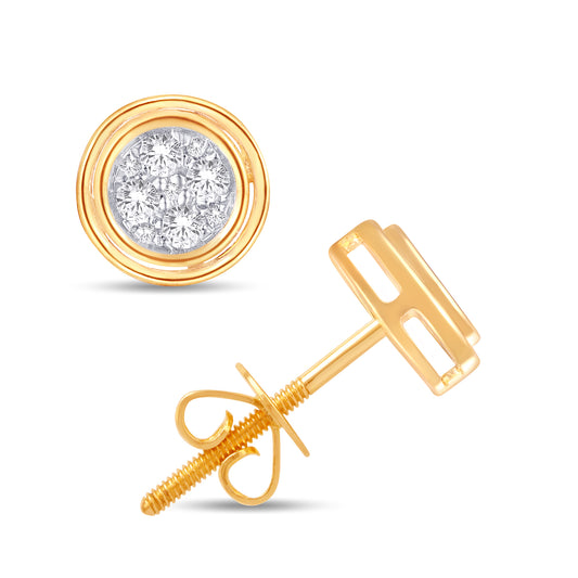 Diamond Round Earrings