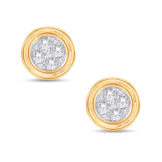 Diamond Round Earrings