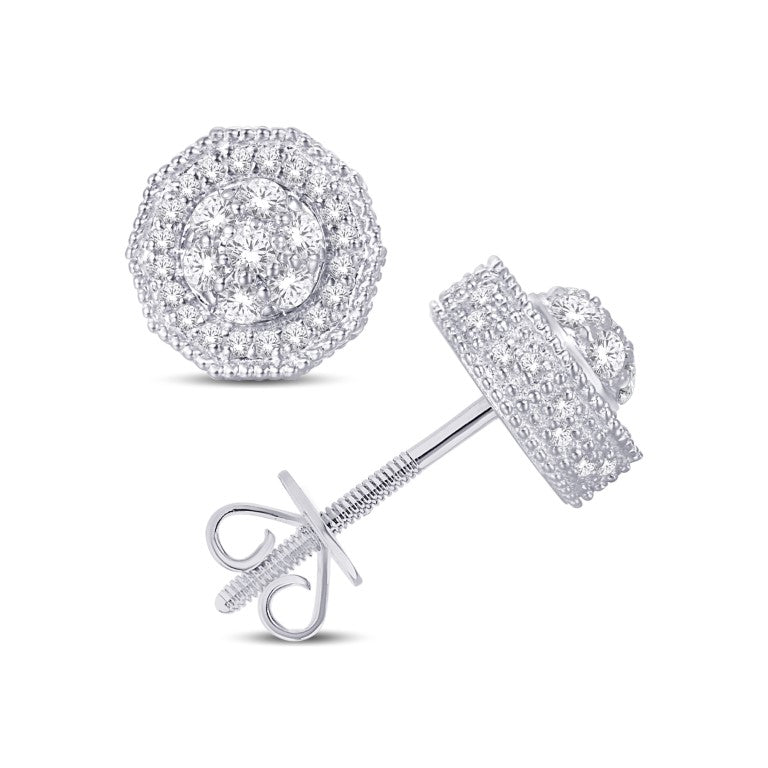 Diamond 3D Dome Earrings