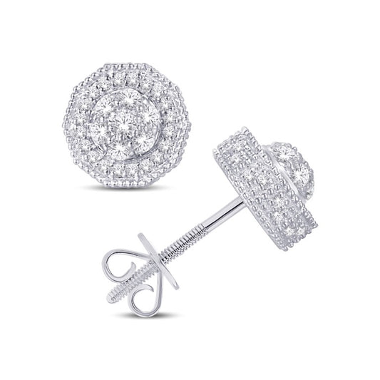Diamond 3D Dome Earrings
