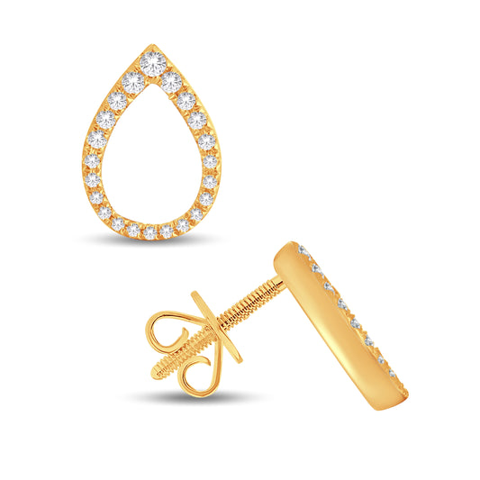Diamond Pear Earrings