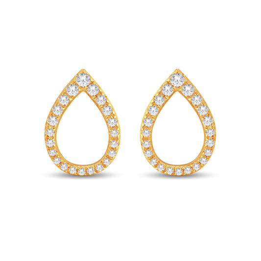 Diamond Pear Earrings