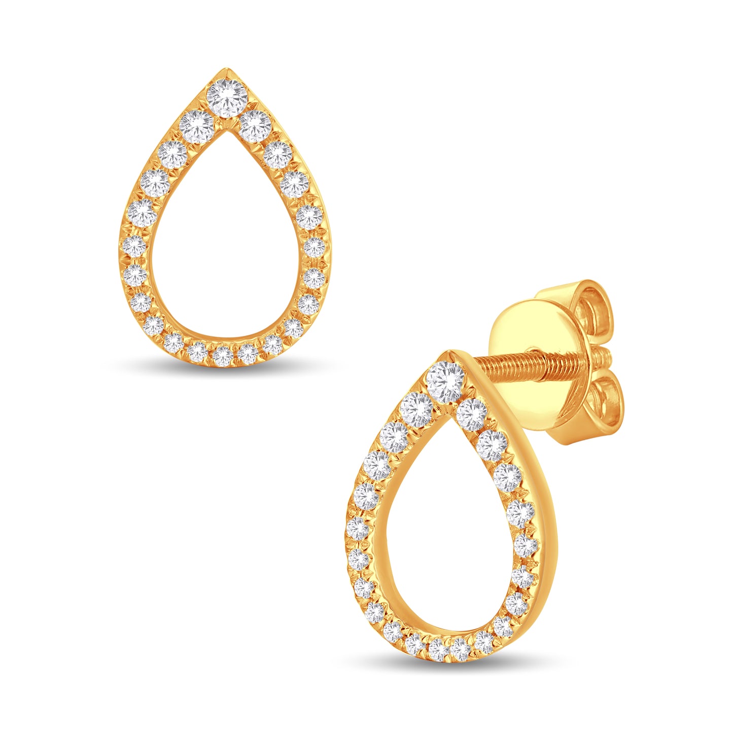 Diamond Pear Earrings