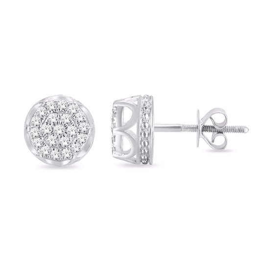 Diamond Flower Earrings