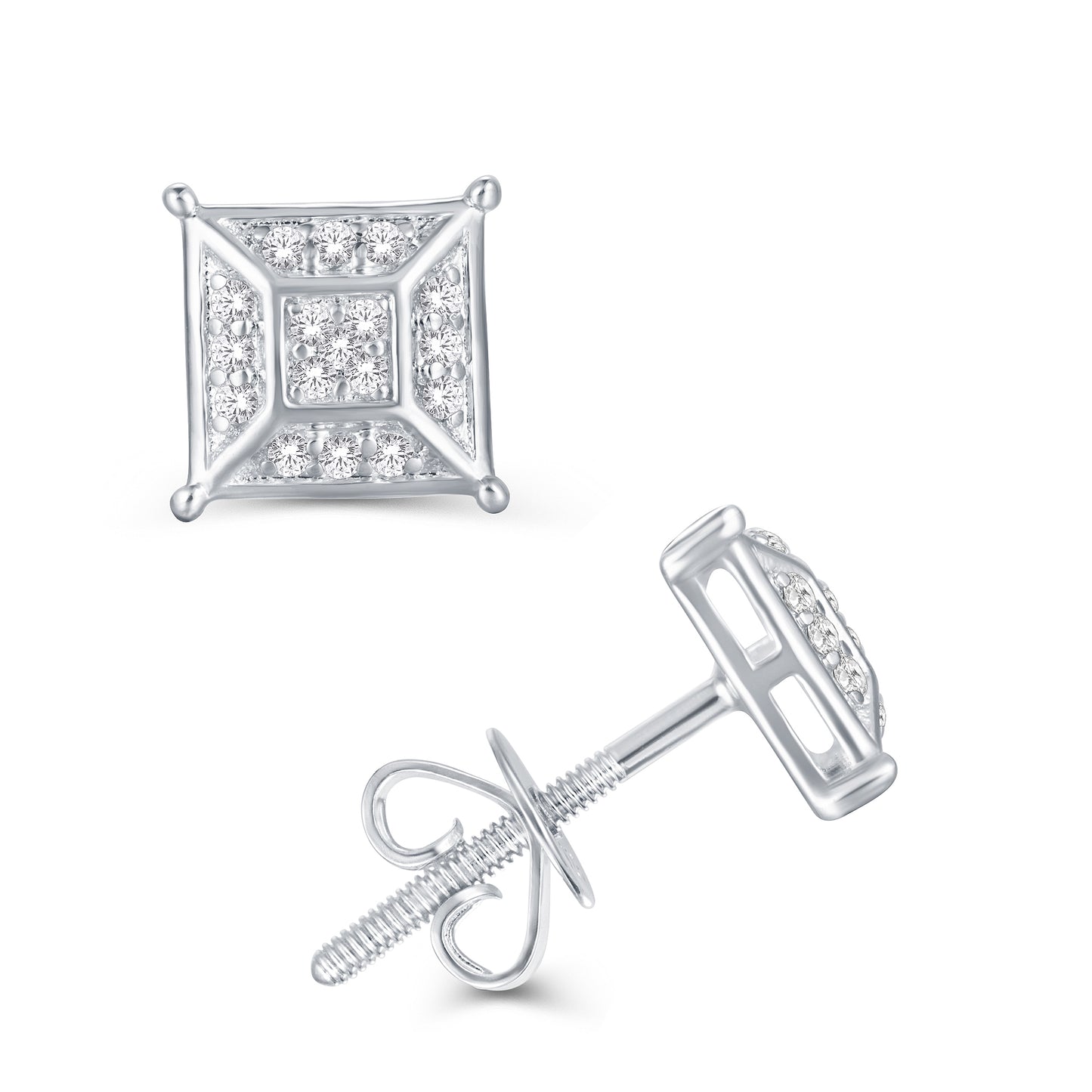 Diamond Asscher Earrings
