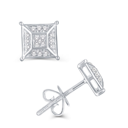 Diamond Asscher Earrings