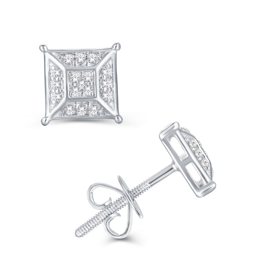 Diamond Asscher Earrings