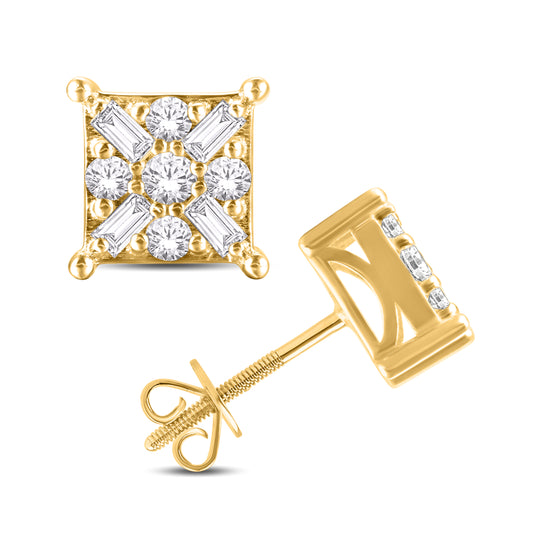 Diamond Square Earrings