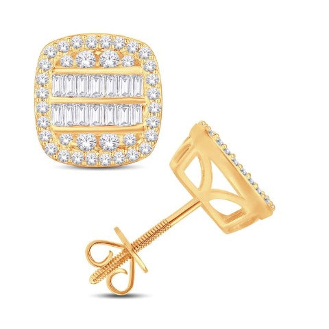 Diamond Cushion Earrings