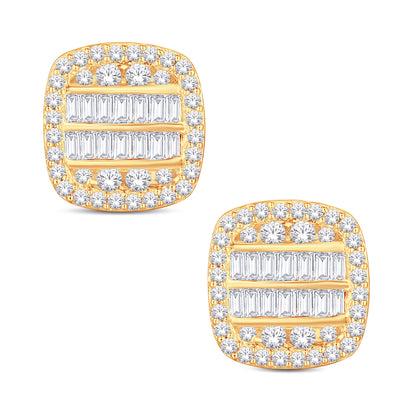 Diamond Cushion Earrings