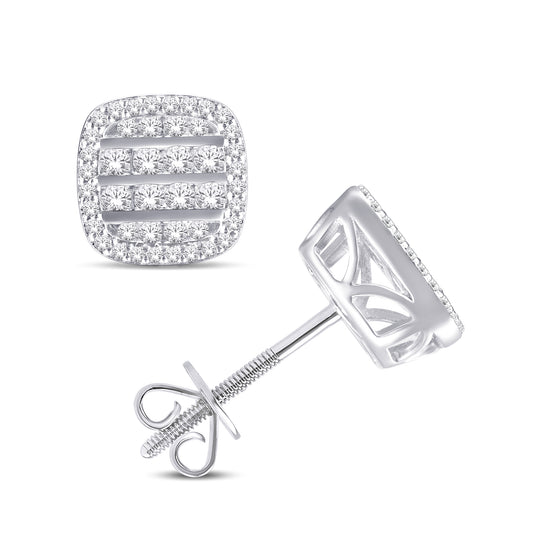 Diamond Cushion Earrings