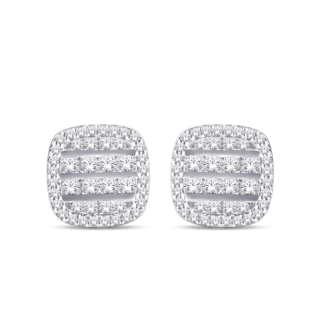 Diamond Cushion Earrings