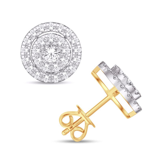 Diamond Round Earrings