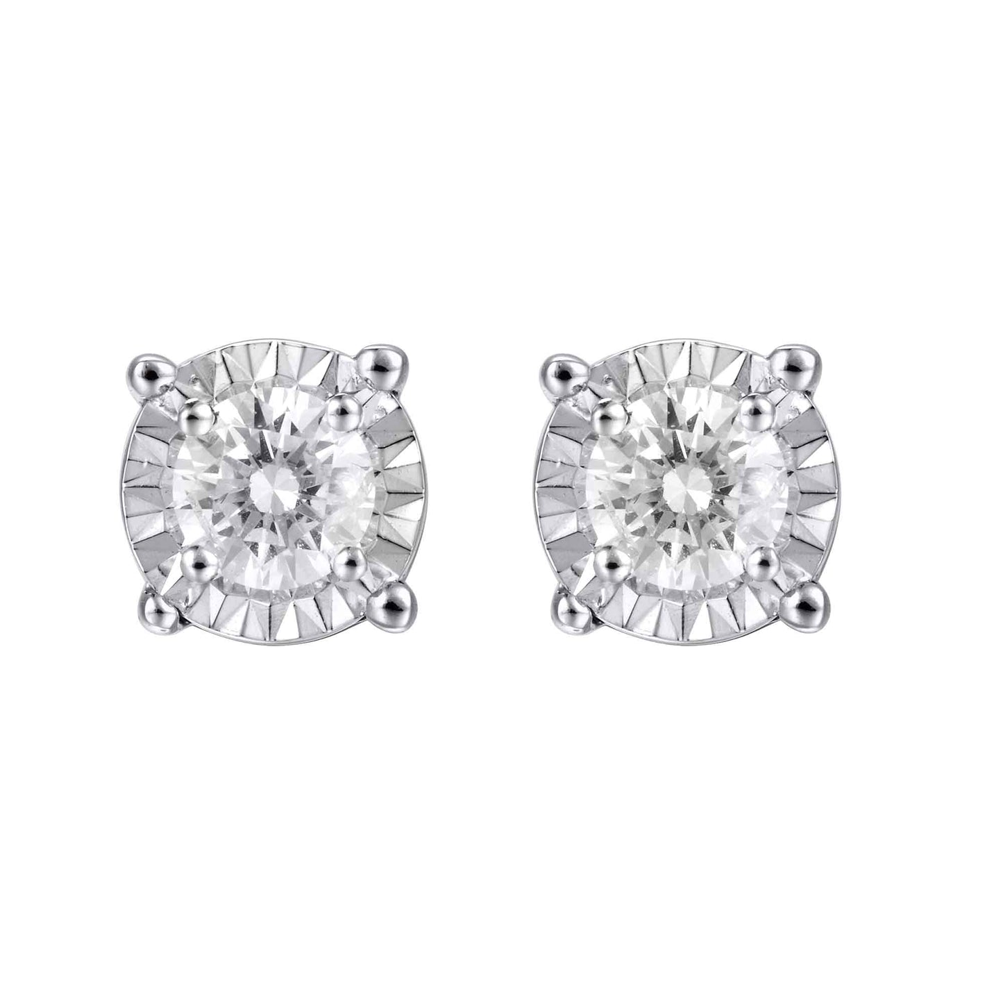 Diamond Round Earrings