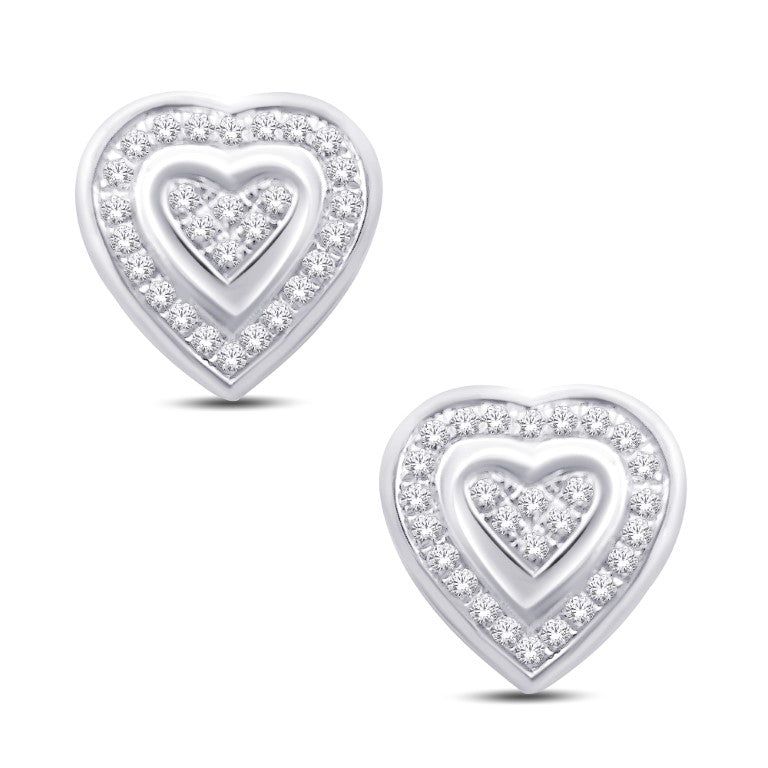 Diamond Heart Earrings