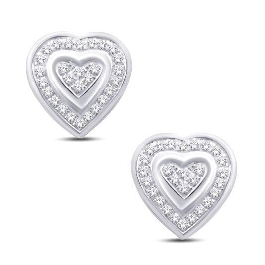Diamond Heart Earrings