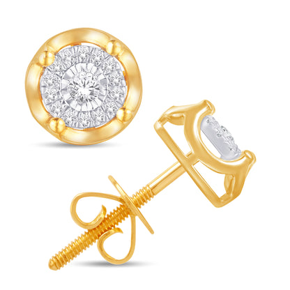 Diamond Round Earrings