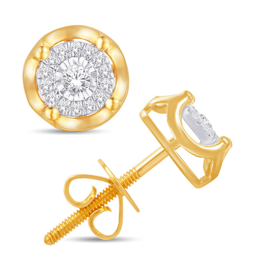 Diamond Round Earrings