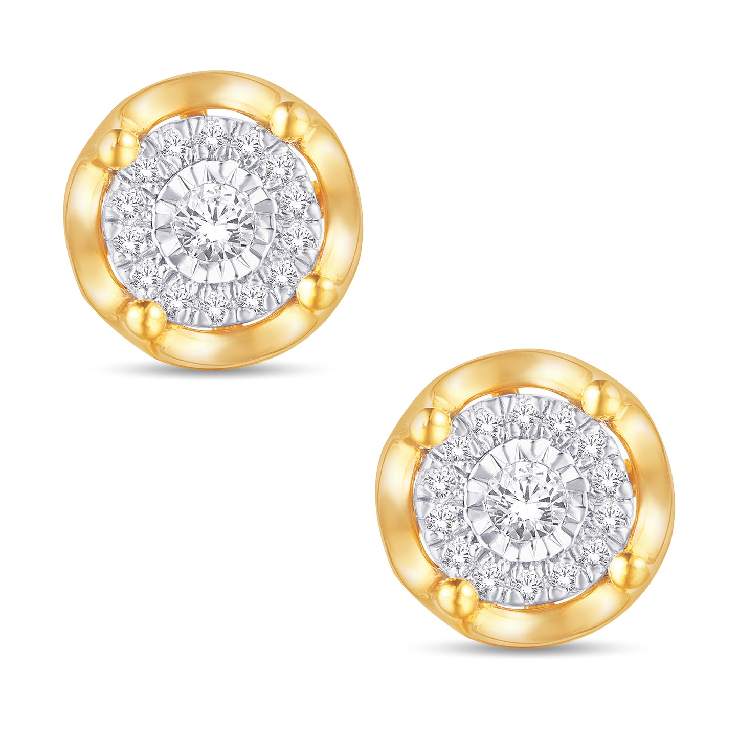 Diamond Round Earrings