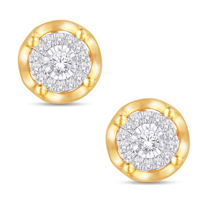 Diamond Round Earrings