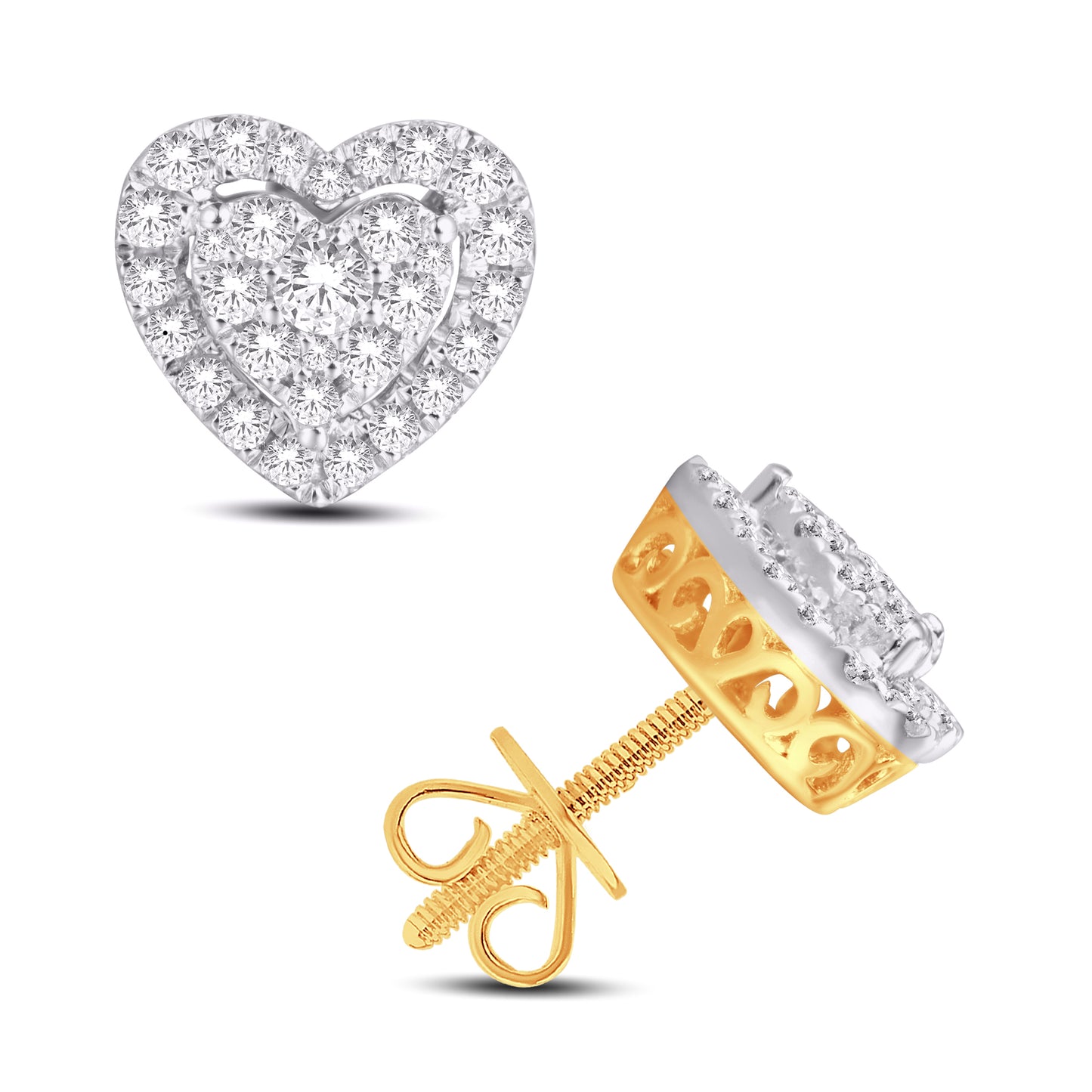 Diamond Heart Earrings