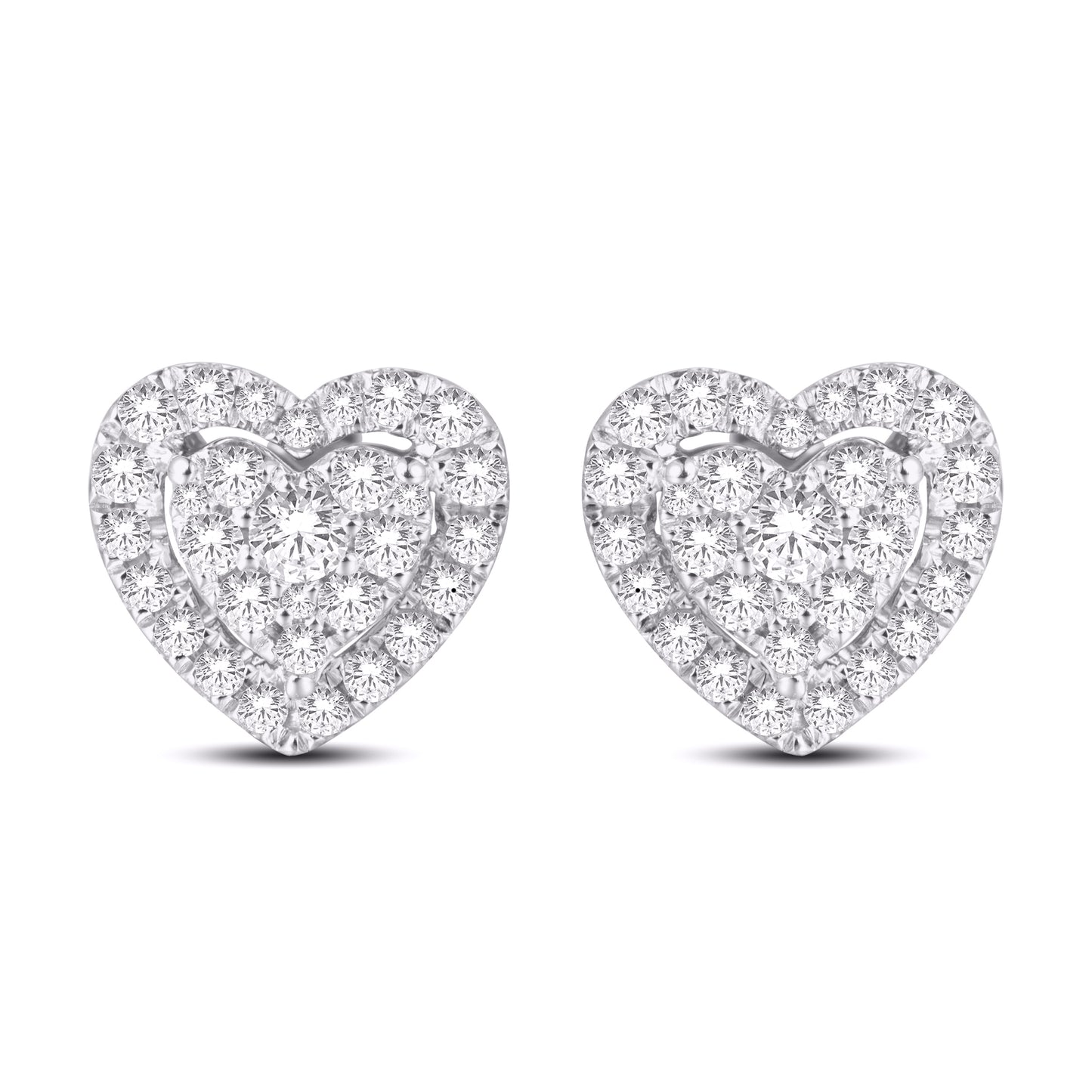 Diamond Heart Earrings