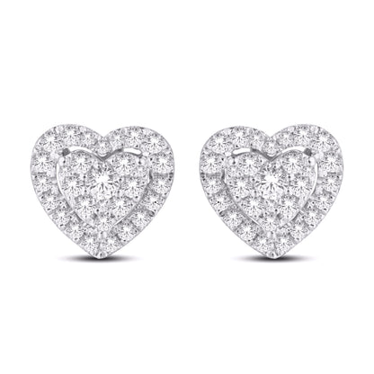 Diamond Heart Earrings