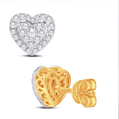 Diamond Heart Earrings