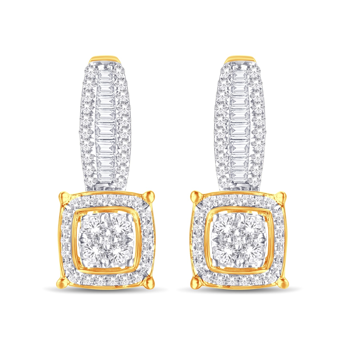 Diamond Cushion Dangling