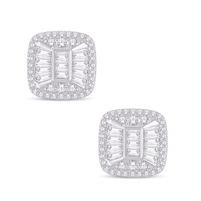 Diamond Cushion Earrings