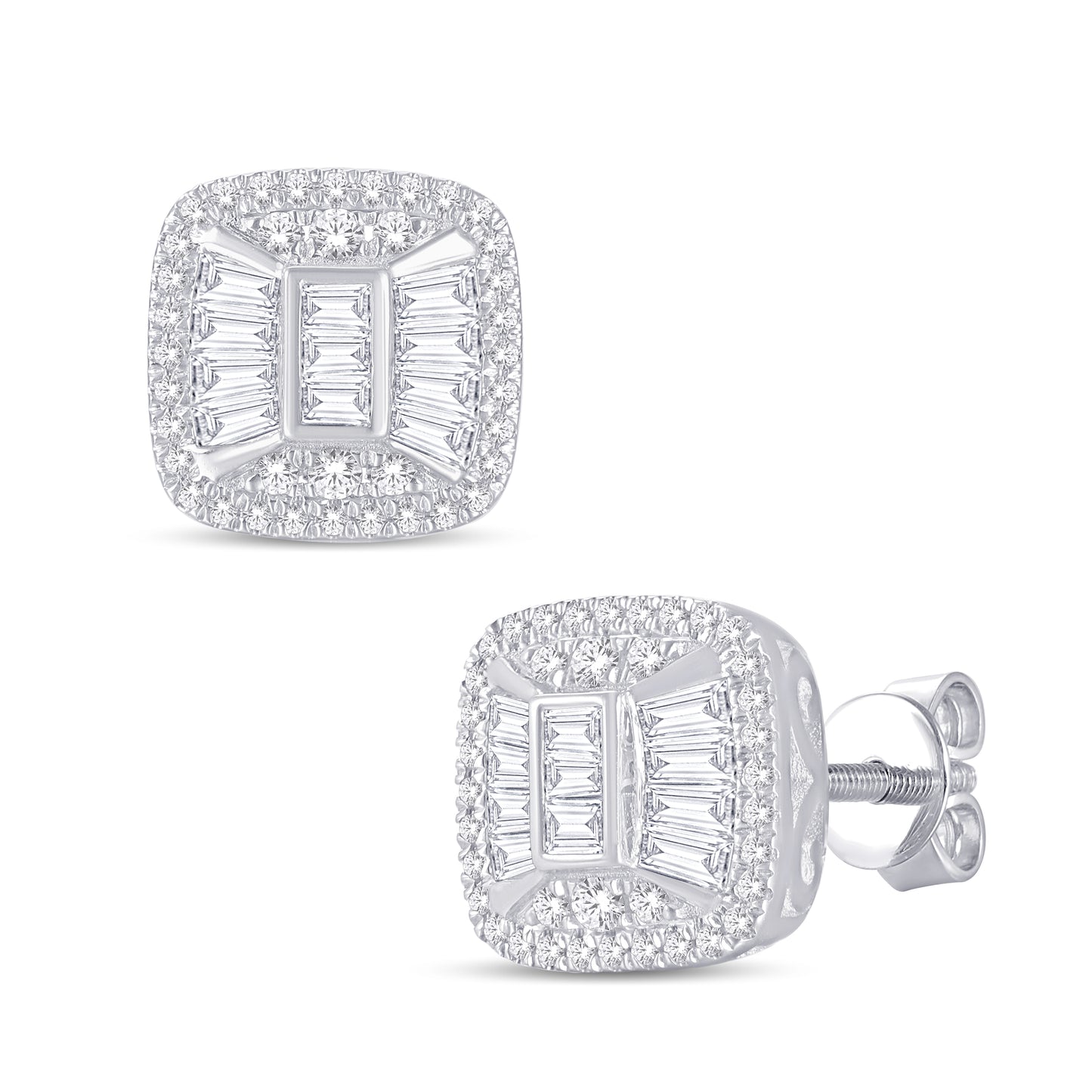 Diamond Cushion Earrings
