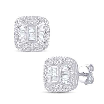 Diamond Cushion Earrings