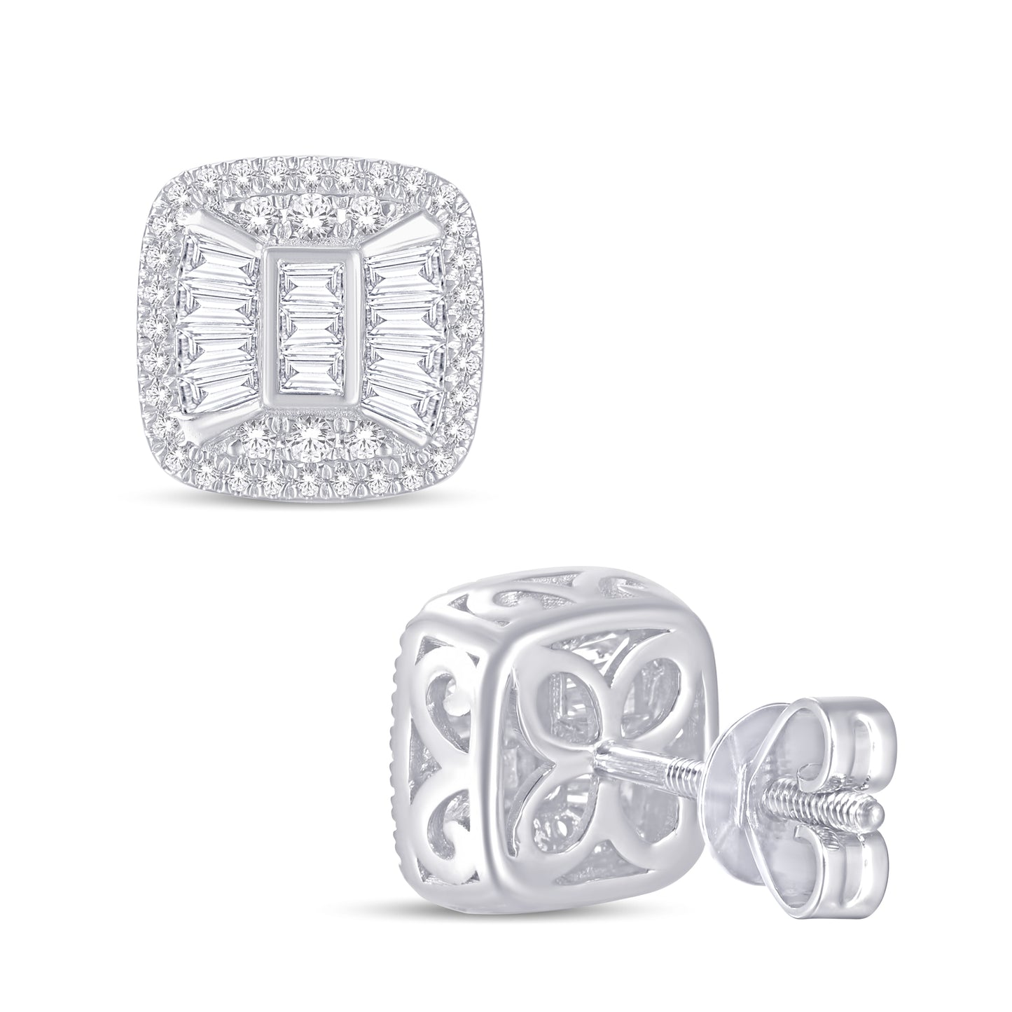 Diamond Cushion Earrings
