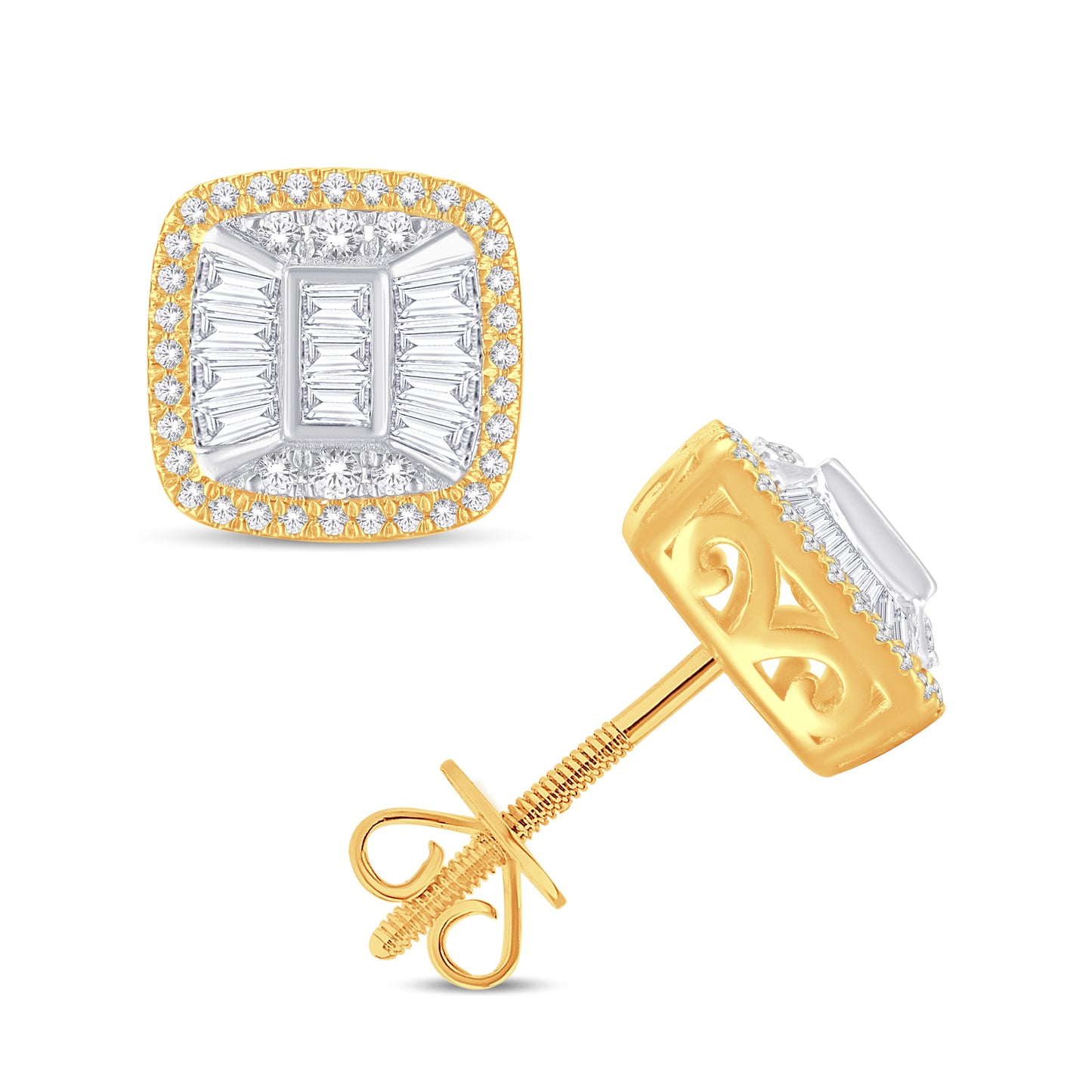 Diamond Cushion Earrings