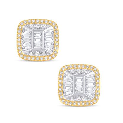 Diamond Cushion Earrings