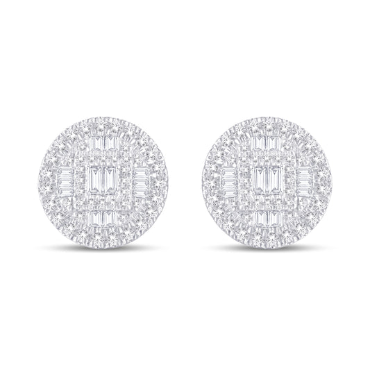 Diamond Round Earrings