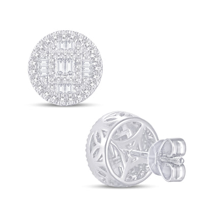 Diamond Round Earrings