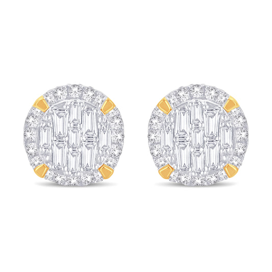 Diamond Round Earrings
