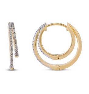 Diamond Classic Hoops