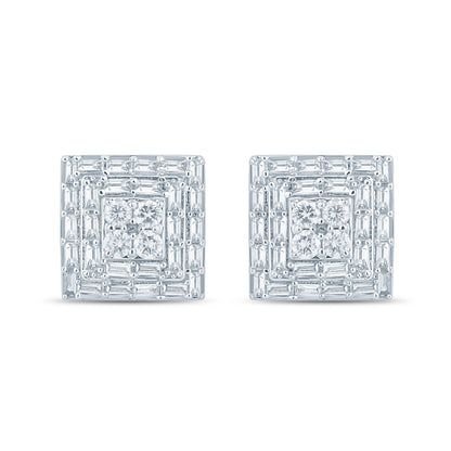 Diamond Square Earrings