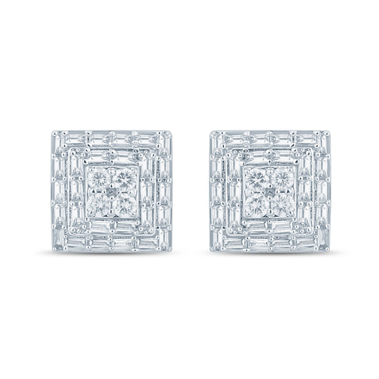 Diamond Square Earrings