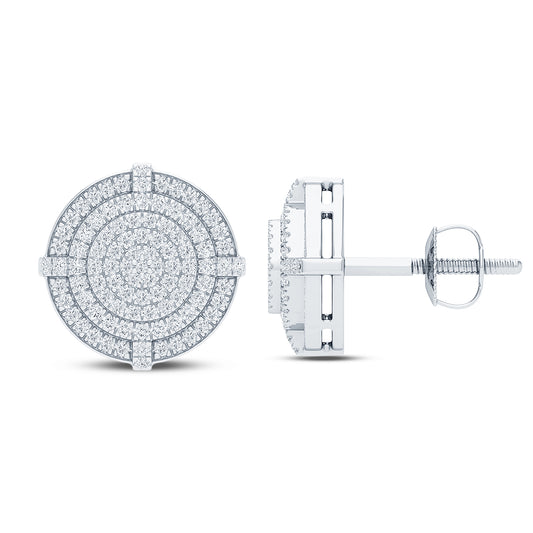 Diamond Round Earrings