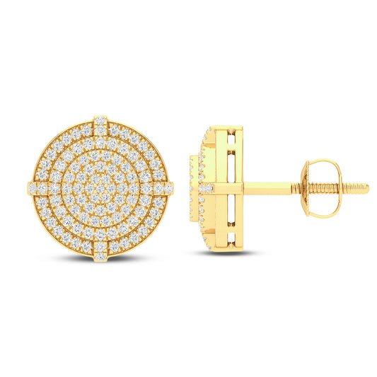 Diamond Round Earrings