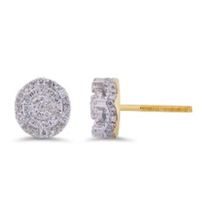 Diamond Round Earrings